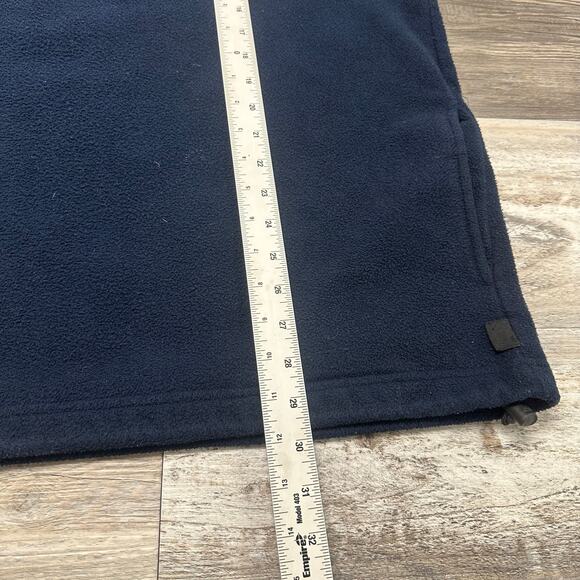 Vintage Old Navy Blue Men 2XL Spellout 1/4 Zip Mock Neck Fleece Pullover Sweater - Picture 7 of 8